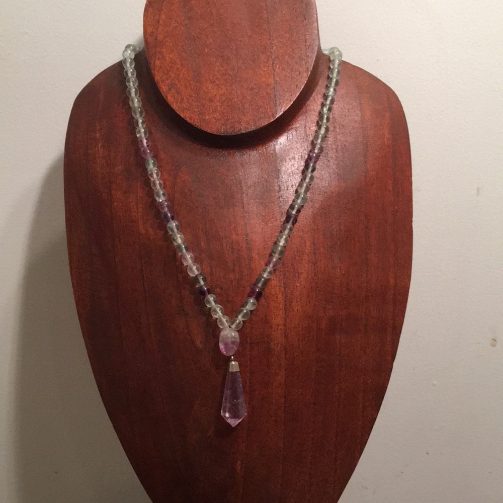 Elegant Flourite Crystal Necklace